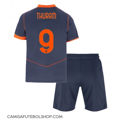 Camisa de time de futebol Inter Milan Marcus Thuram #9 Replicas 3º Equipamento Infantil 2025-26 Manga Curta (+ Calças curtas)